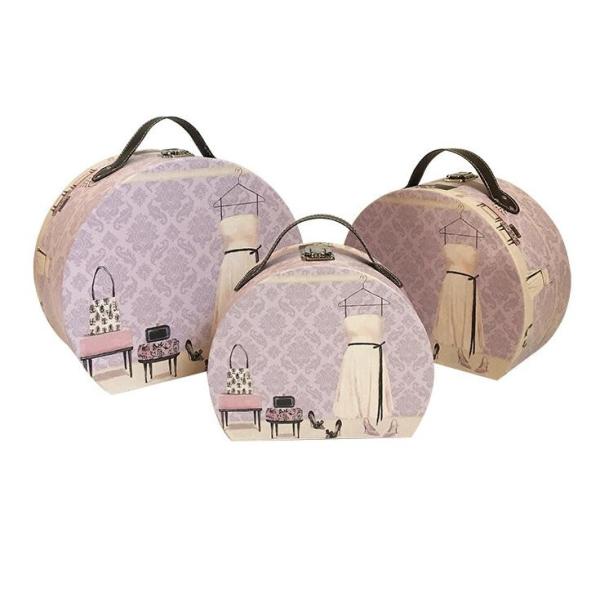 Cardboard Gift Printed Mini Suitcase Favor Box Packaging For Children Stationery