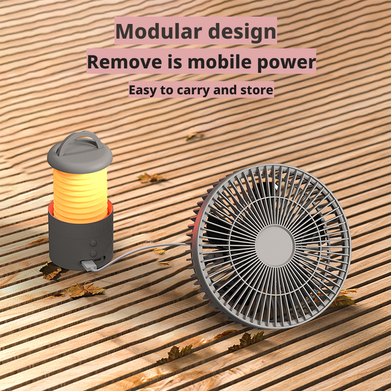 3 In 1 Multifunctional Portable Camping Fan 10000mAh Lightweight Design For Outdoor