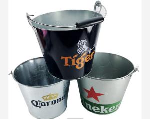 a grande cubeta de gelo da cerveja 5L galvanizou cubetas da cerveja com abridor