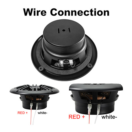 6.5 Inch White Marine Waterproof Speaker for Motorcycle Boat Car ATV UTV RV SPA