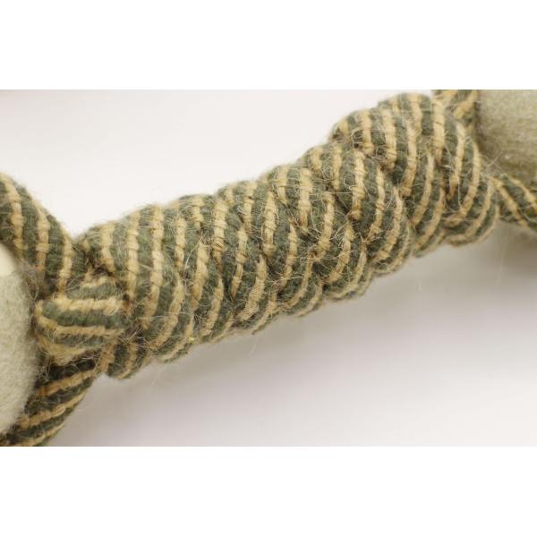 Juguete de cuerda para perros Mediano y grande Dumbbells de juguete Pelota de tenis Canta de algodón Juguete de mascar para perros