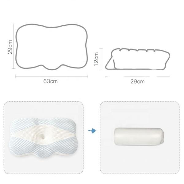 Tencel Outer Cover Memory Foam Neck Pillow for Pain Relief and Orthopedic Support