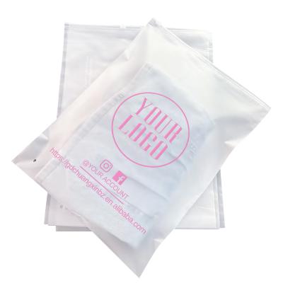 CTCX Custom Plastic Ziplock Bag Pvc Plastic Zipper Garment Packaging Zip Bags With Logo for Clothing Frosted Zipper Bag