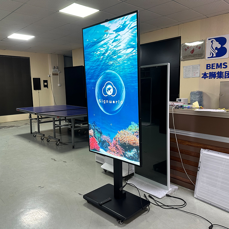43 дюймовый окно в магазине, обращенное к LCD-монитору, коммерческий рекламный дисплей, смарт-телевизор, цифровые вывески