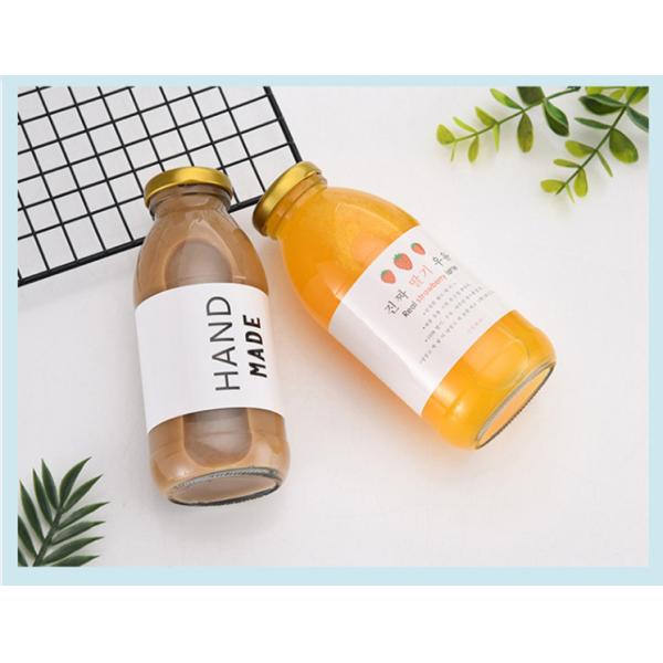 Круглое стеклянное молоко Milkshake йогурта бутылки 300ml 350ml 500ml напитка с ярлыком