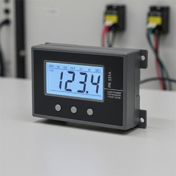 4 Digit 1/8 DIN LCD Indicator PR 5531A Loop Powered Digital Indicator