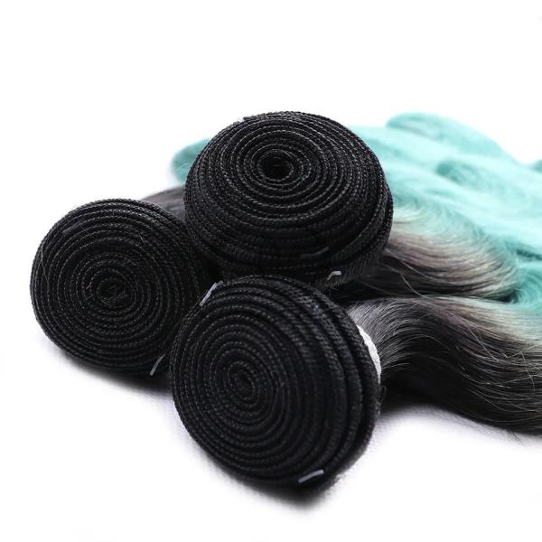#T1B/Green Body Wave Remy Human Hair Bundles Sew In Weave Bundles Brazilian Bundle Deals