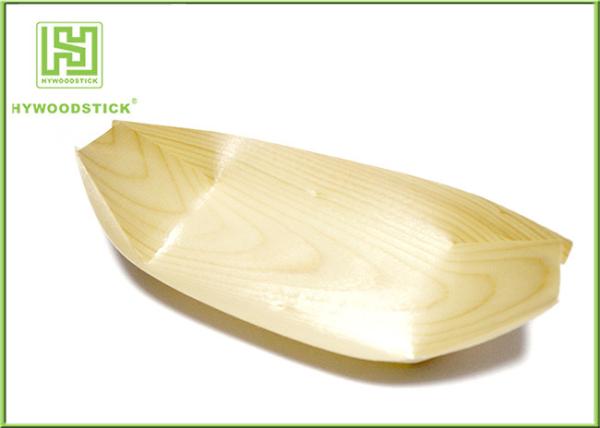 Customized Wooden Utensils Wooden Food Trays Sushi Boat For Restaurant