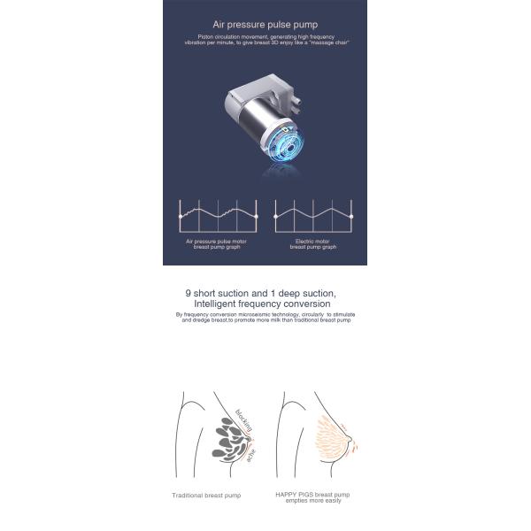 Electric Wearable Breast Pump Set On The Go Hands Free Pump With Suction Function