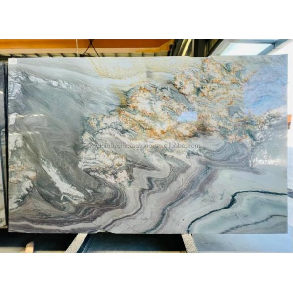 Polished Purple Marble Stone Big Slab Dining Table Top for Modern Bedroom Hall Design