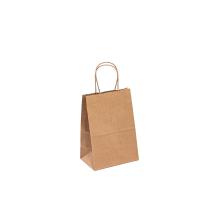 O saco de papel de compra de empacotamento de Brown Kraft do saco de papel do presente por atacado personalizou