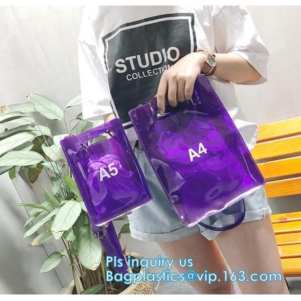 waterproof stadium Bags handbags, Clear gift packing PVC handbag, Envelope Clutch PVC Vinyl Plastic Purse Bag, tote hand