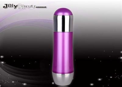 Round Empty Lotion Bottles With A Purple Color 50ml Airless Pump Bottles