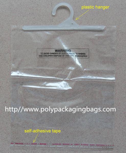 Barato/menos da cópia/reciclável, saco transparente branco a favor do meio ambiente, roupa interior da roupa do logotipo/saco de roupa
