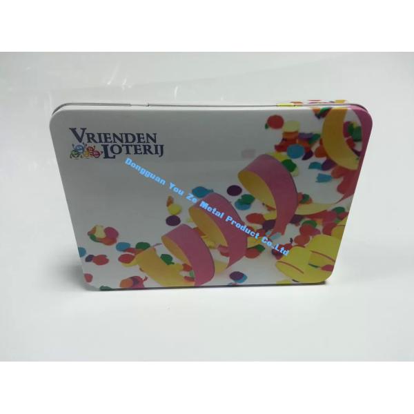 4 Color Printing Candy Tins Rectangular Metal Tins with Seated Base Tin Can Manufacturer