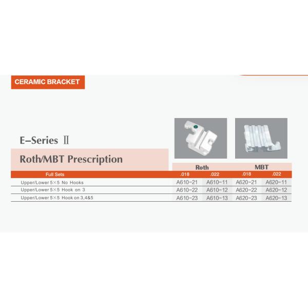 E-серия II Керамические ортодонтические скобки