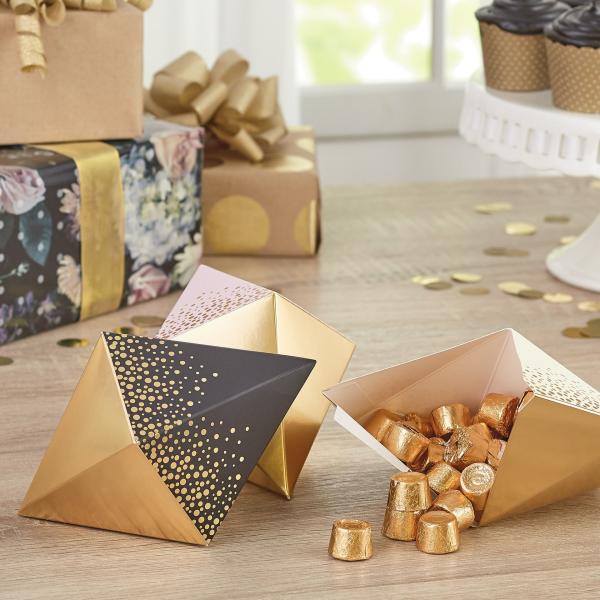 Champagne Bubbles Prism Favor Rigid Packaging Box 3 Pack