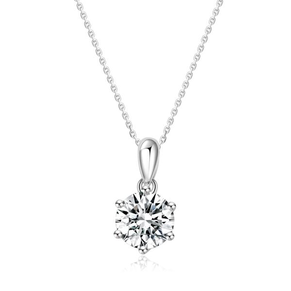 Design clássico 18k ouro de laboratório cresceu Diamante Pendente estilo diário Branco Diamante jóias Pendente