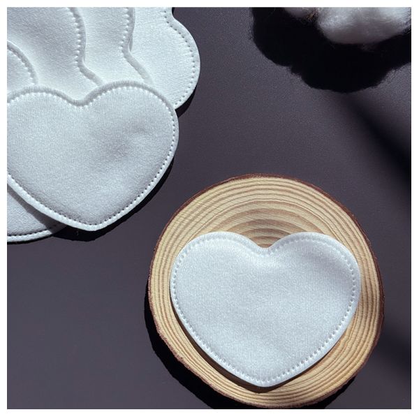 Toallitas desmaquillantes desechables OEM en forma de corazón, almohadillas de algodón al por mayor para la cara