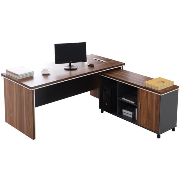 42mm Thick MDF Aluminum Executive Staff Table L Shaped E1 Panel