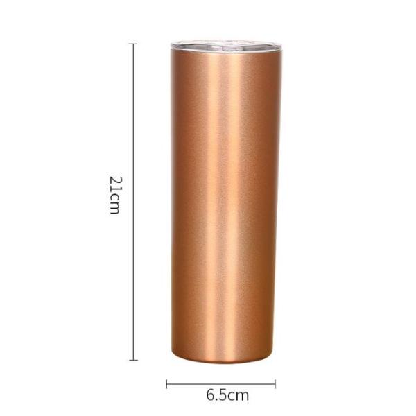 20oz Skinny Straight Blank Sublimation Tumblers With Lid Straw