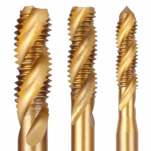 M12 Titanium Coated Spiral Flute HSS Machine Taps DIN371
