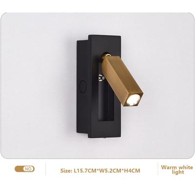 Embedded LED Wall Lamp With Switch Hotel Room Bedroom Bedside Wall Lamp