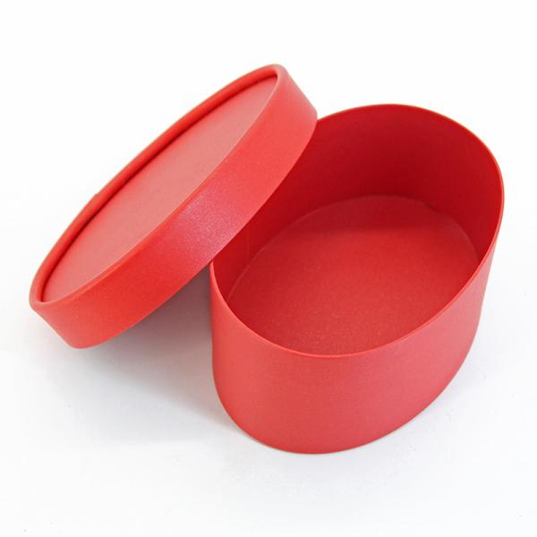 Luxury Red Cardboard Paperboard Oval Paper Gift Box Kraft Packaging