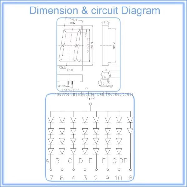 2.3 Inch 1 digit LED Seven Segment Display