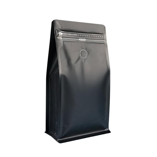 Good Quality Resealable Aluminum Foil Square Bottom Seal Coffee Pouch Plastic Packaging ZipLock Coffee Bag