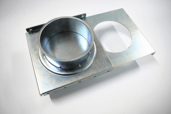 Esclarecimento de aço galvanizado do auto do encaixe da coleção de poeira da porta da explosão de 100mm Longlife