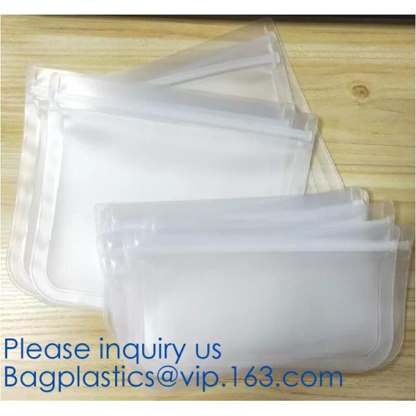 Kitchen Reusable Storage Silicone Food Fresh Bag with free hand baggy rack,preservation food fresh vacuum storage bag wa
