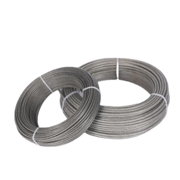 High Tolerance Polished Stainless Steel Wire Rope for Plastic Coated 304 and 316 Material