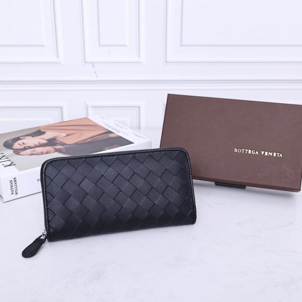 Fermeture éclair en cuir de portefeuille de la BV Mini Designer Purses Bottega Veneta Intrecciato autour
