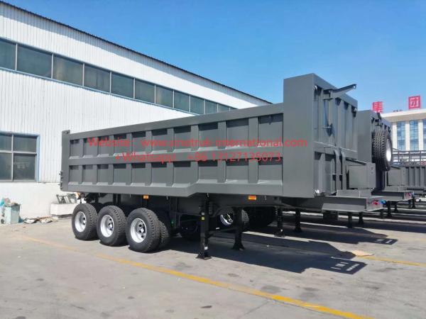 3-Axle Self-Unloading Semi-Trailer: 50CBM & 80-100T Load-Bearing Capacity