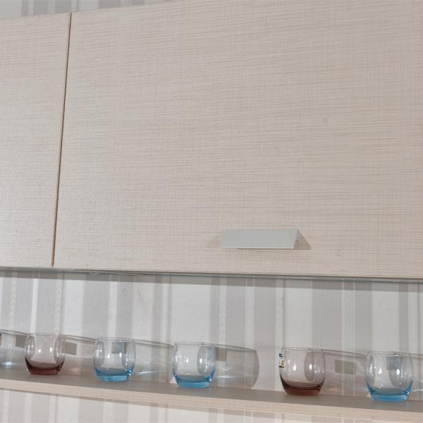O todo branco do estilo contemporâneo dos armários ajusta armários de cozinha do PVC do MDF do armário