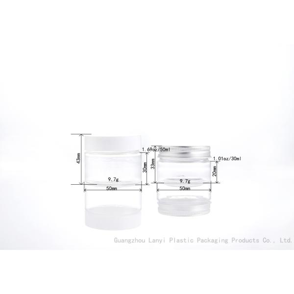 Bath Salt Sample 30ml 1oz 1.56oz Clear Cosmetic Jars