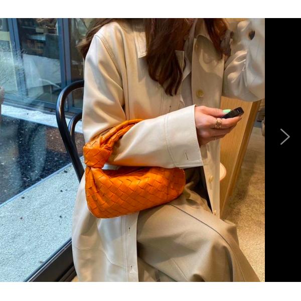 Woven Knotted Dumplings Fashion Womens Leather Bag Steamed Buns Small Bags