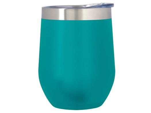 Stainless Steel Wine Tumbler , Insulated Stemless Wine Glass With Lid 12OZ