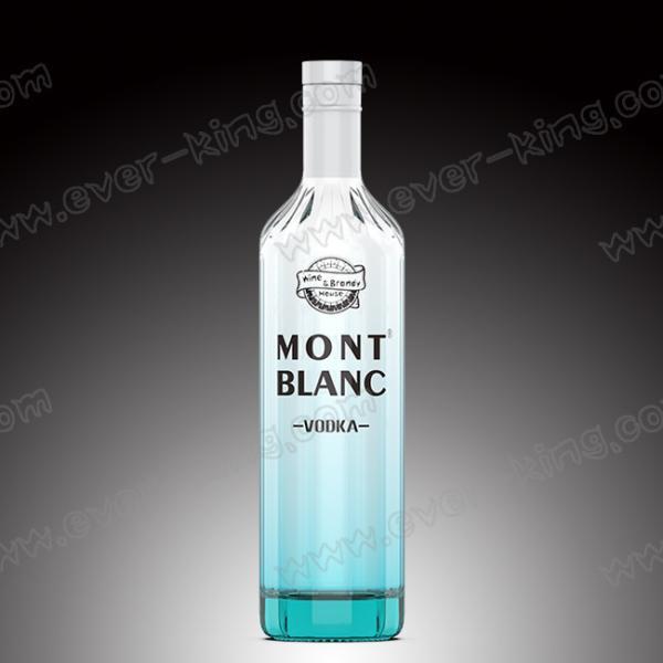 Бутылка стекла 700ml водки ликера стеклянной пробочки голубая