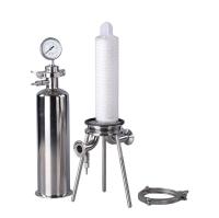 Sistema industrial de purificação de água de aço inoxidável com fácil substituição de filtros