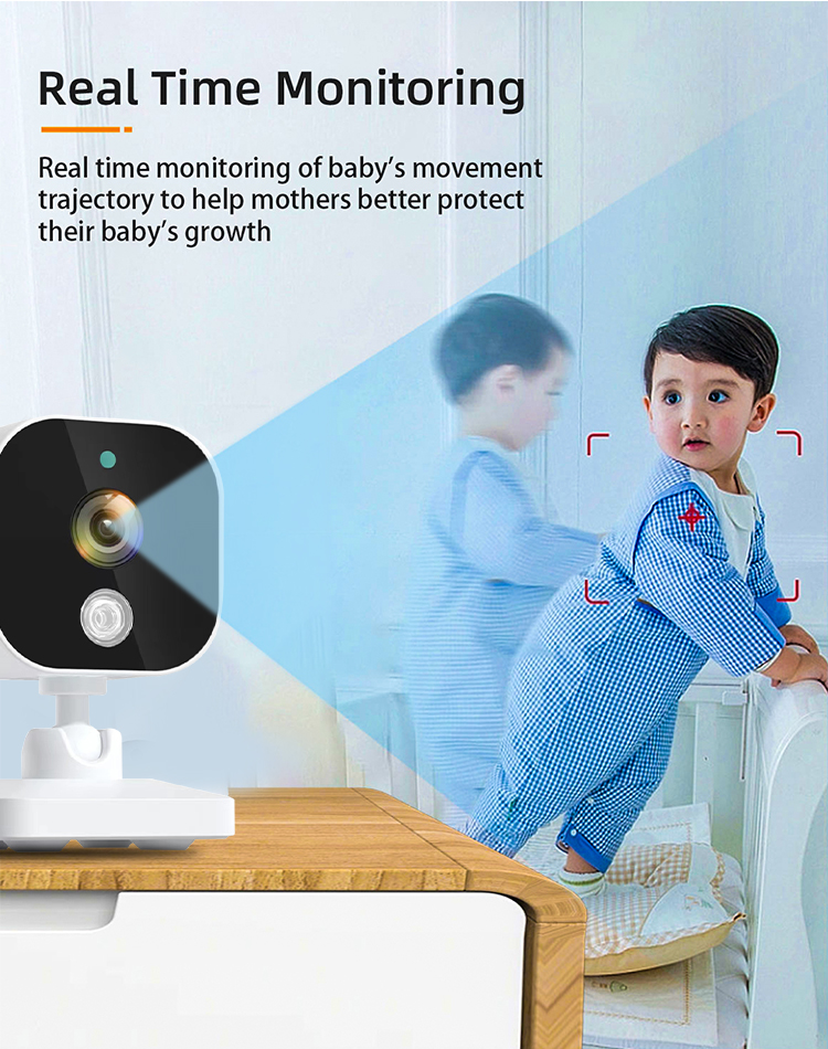 Smart Baby Pet Monitor Surveillance Camera 3.5 Inch LCD Screen 2.4G Wireless Transmission Real Time Monitoring Two-Way Audio