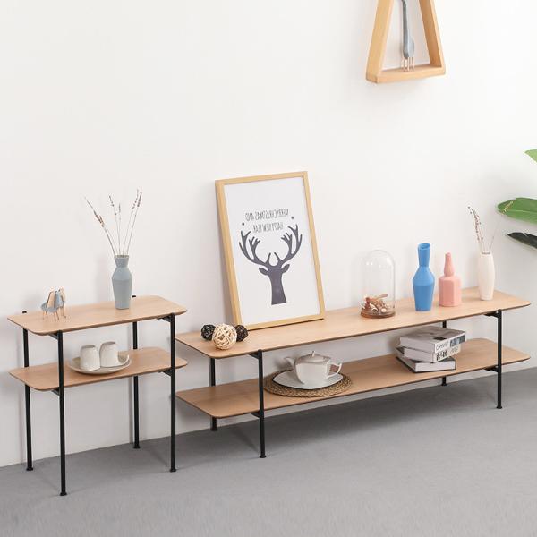 BSCI Industrial MDF Wooden 3 Shelf TV Stand Media Console T Shpe