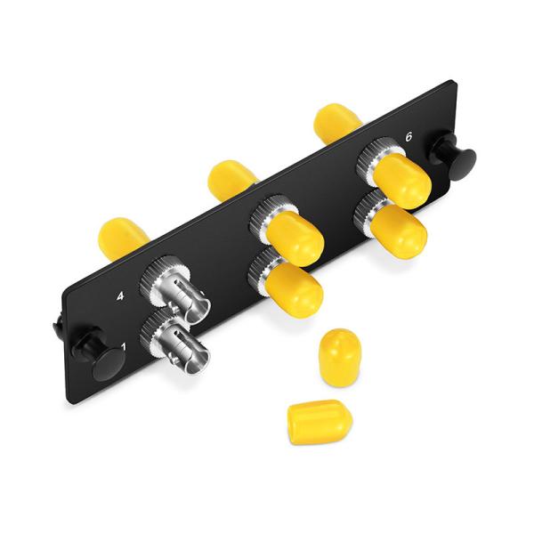 OM4 Om3 Fiber Patch Panel P6STSXMMF 6 ST/PC Simplex Plated Adapter Panel 6 Fibers