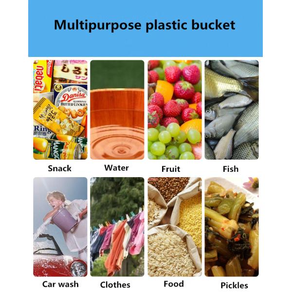 5 galões balde de plástico redondo com tampa para cola imagens incluídas material de plástico