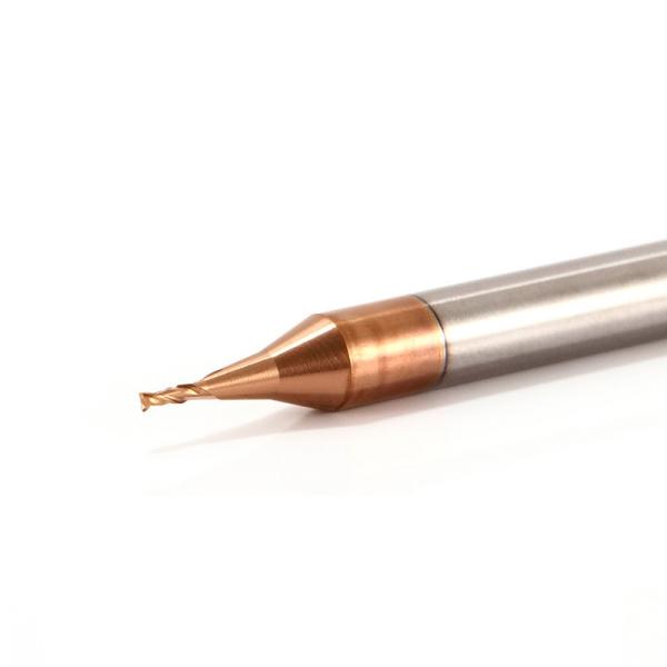 3mm Shank Micro Diameter End Mill With 0.1mm Corner Radius 50mm Overall Length