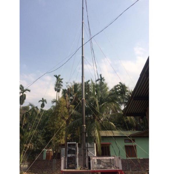12m heavy duty payloads pneumatic telescopic mast for mobile telecommunication tower antenna mast tower broadcast mast