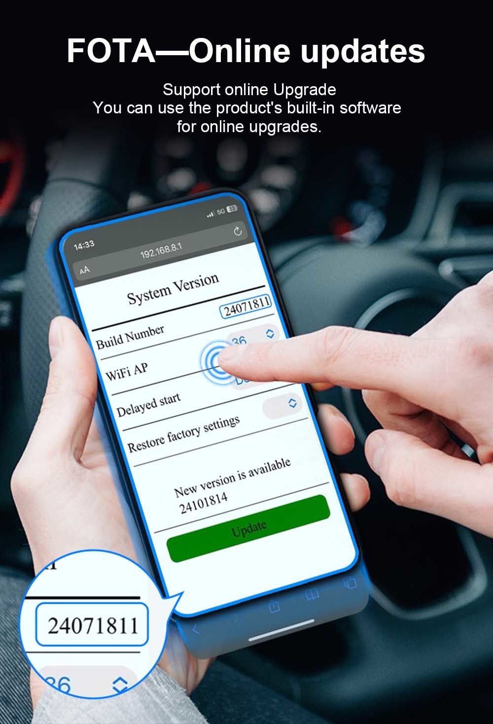 2-in-1 Wireless Carplay Adapter Convenient Dual Feature Accessory