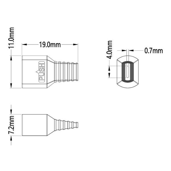 12 гибкий провод полярности b Aqua кабеля мультимодных 50/125 3.0mm LSZH хобота ядра MPO