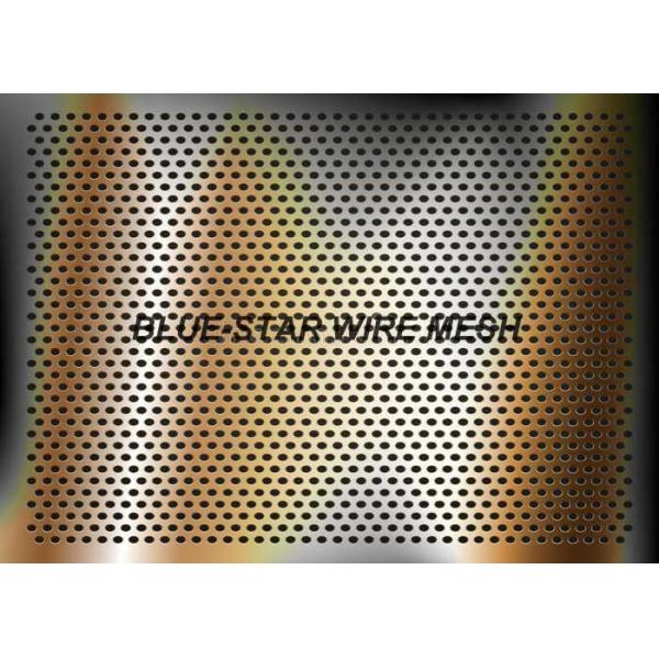 Gold Decorative Brass Perforated Metal Sheet With Holes Anti - Corrosion